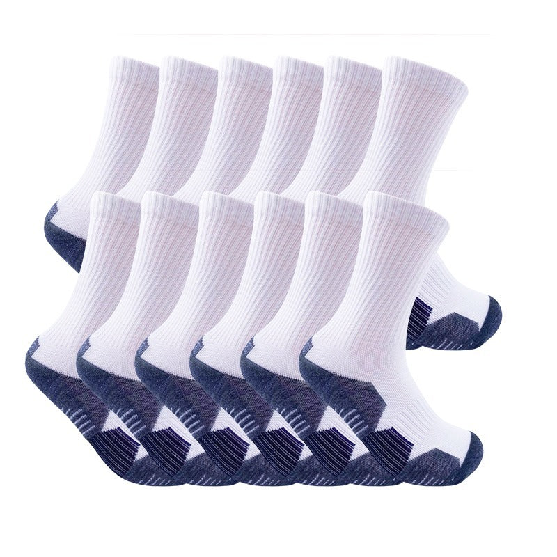Unisex 8 Pairs Of Sports Socks, Basketball Socks - Durable, Breathable And Comfortable, Towel Sole Shock Absorption