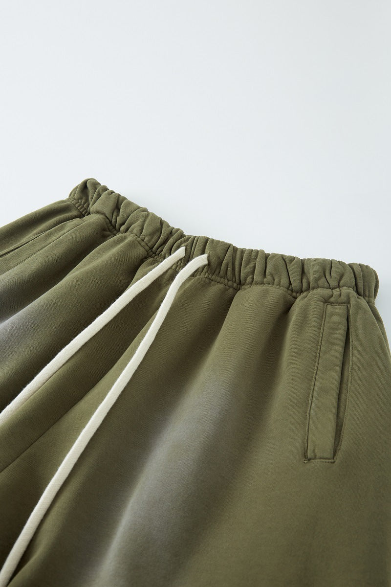 Trendy Drawstring Straight Cropped Pants For Men