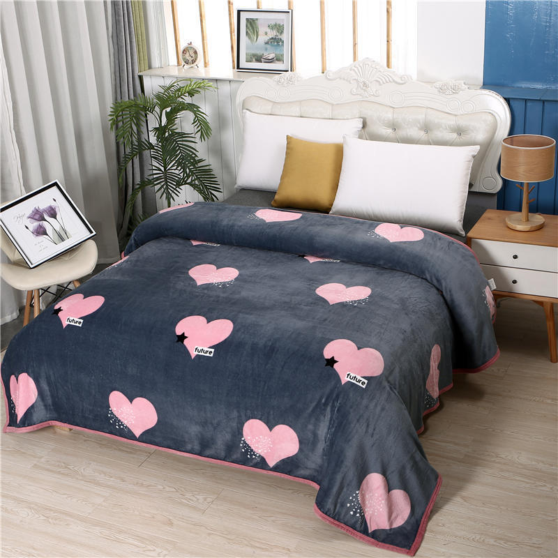 Winter Thickened Flannel Blanket 1.8m Coral Fleece Sheets