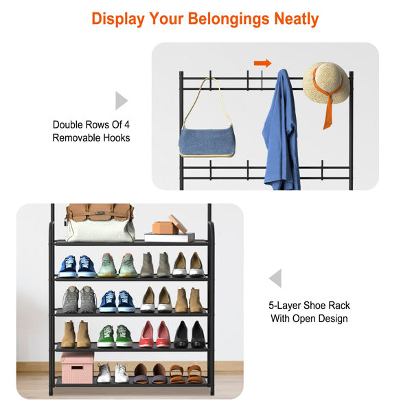 5-tier Shoe Racks, Freestanding Hangers