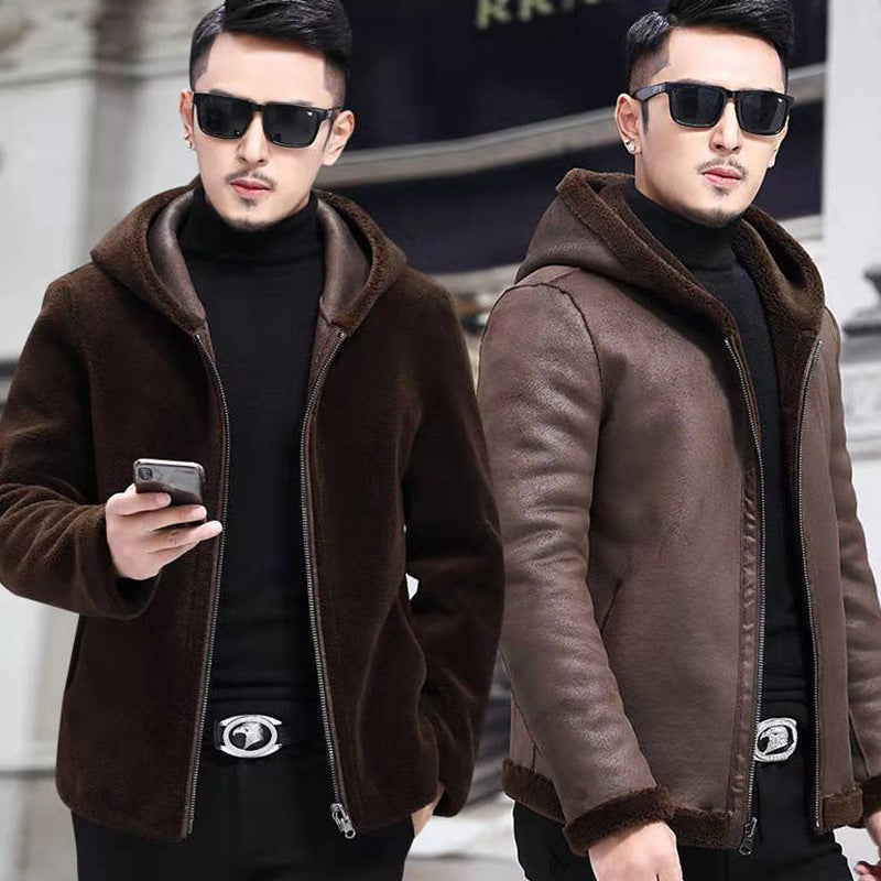 Sheep shearing jacket male double-sided