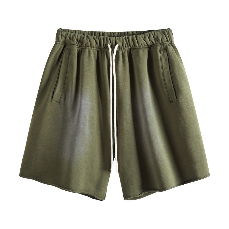 Trendy Drawstring Straight Cropped Pants For Men