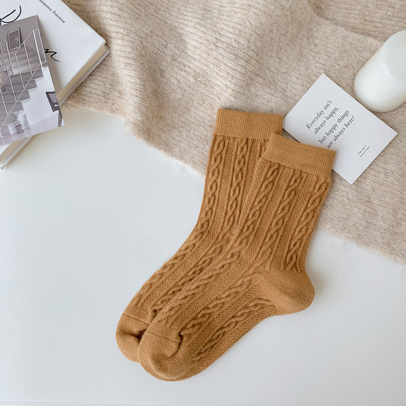 Women's Socks Japanese Style Knitting Twist