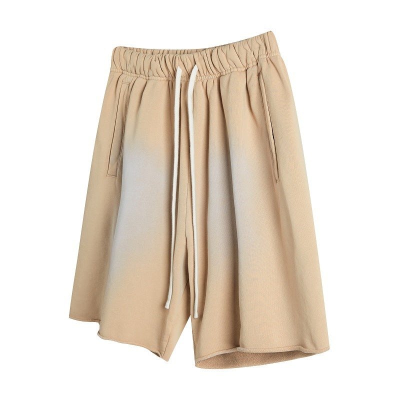 Trendy Drawstring Straight Cropped Pants For Men