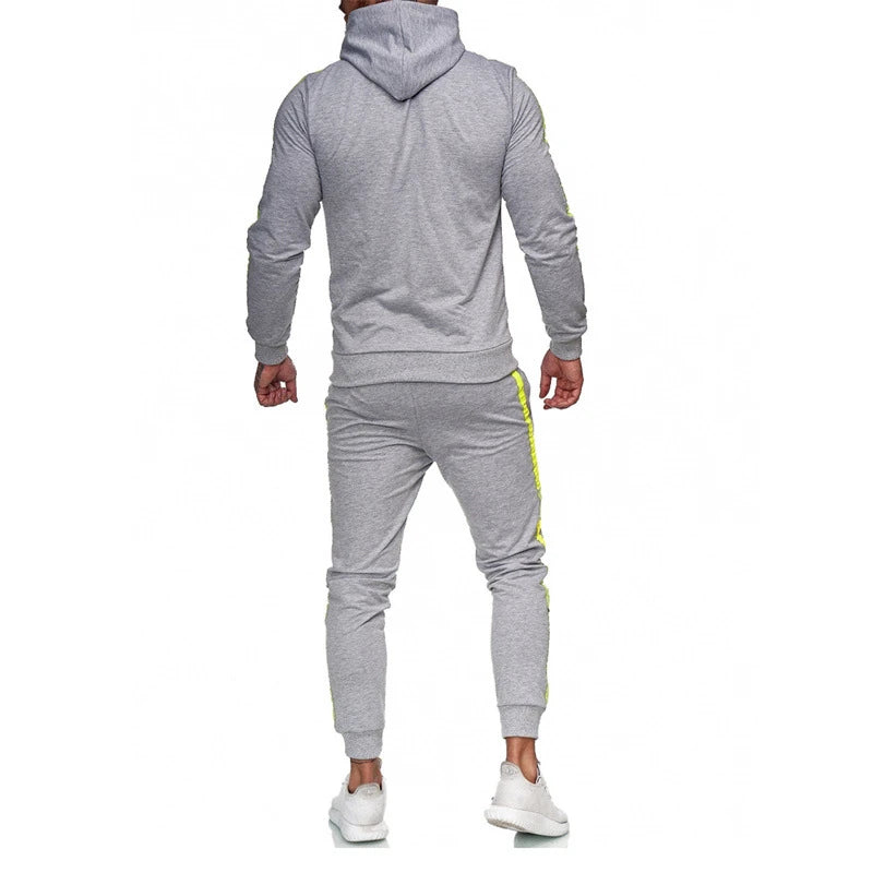 Autumn Running tracksuit men Sweatshirt Sports Set Gym Clothes Men Sport Suit men hoodie Suit Men's hoodie+pants Sets 2 pieces