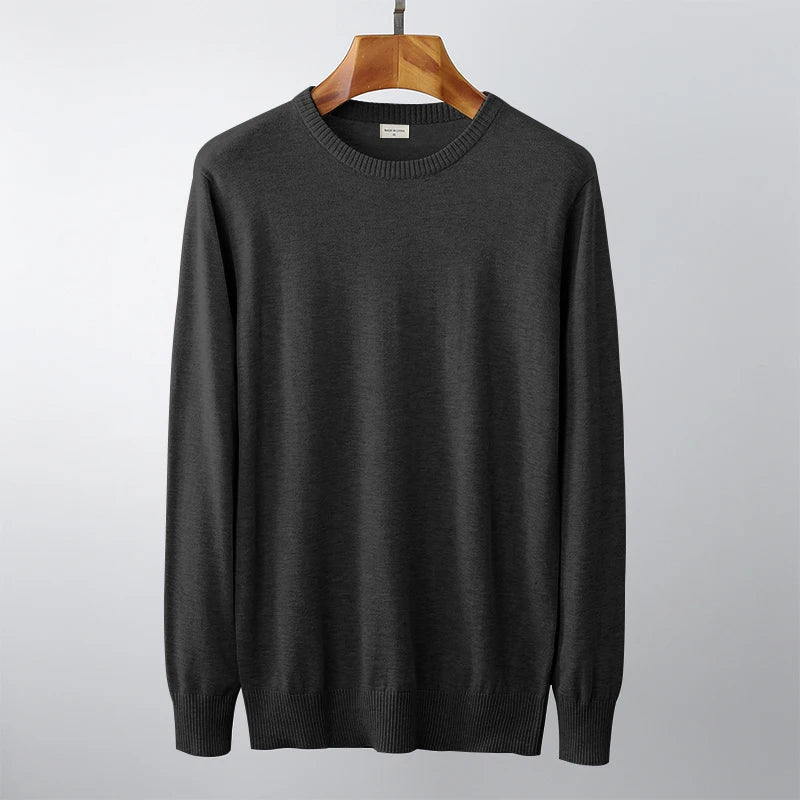 6XL 5XL Plus Size Men Sweaters Pullover Male Solid Cotton Pullovers Underwear Autumn Spring Winter Jersey Slim Sweater Jumper