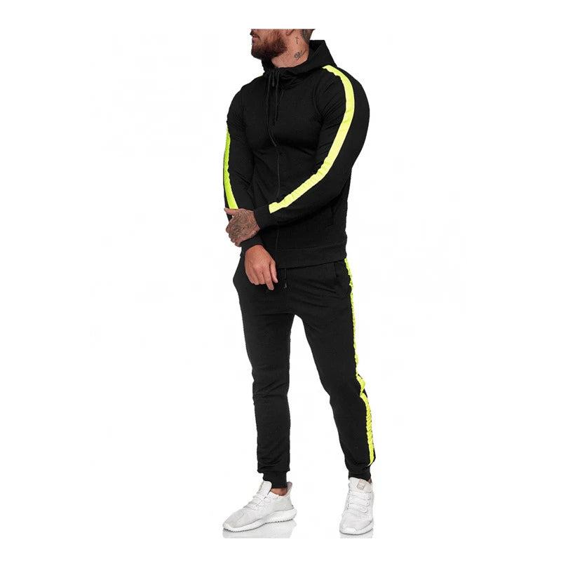 Autumn Running tracksuit men Sweatshirt Sports Set Gym Clothes Men Sport Suit men hoodie Suit Men's hoodie+pants Sets 2 pieces