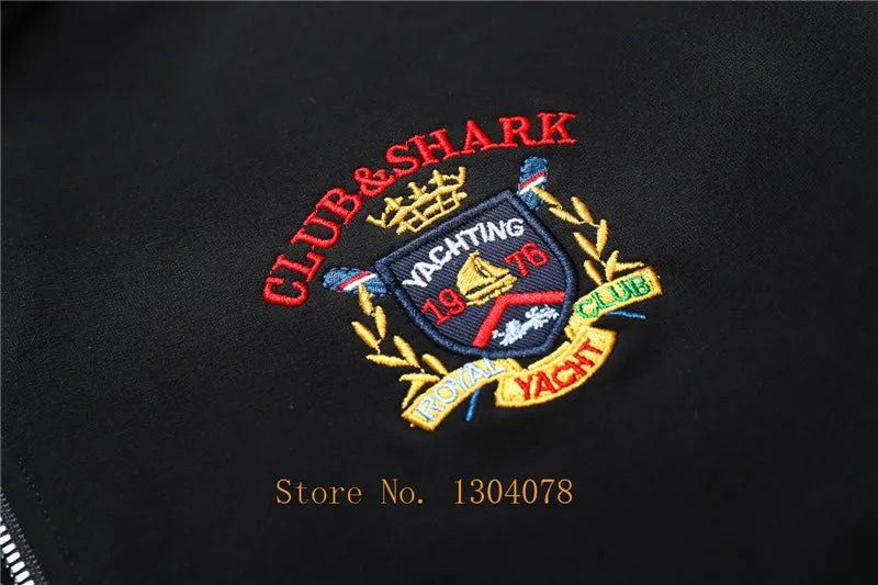 Tace & Shark Brand Tracksuits Men 95% Cotton+5% Spandex Zipper Hoodies Sweatpants Tracksuit Husband Sweatshirt Sportswear