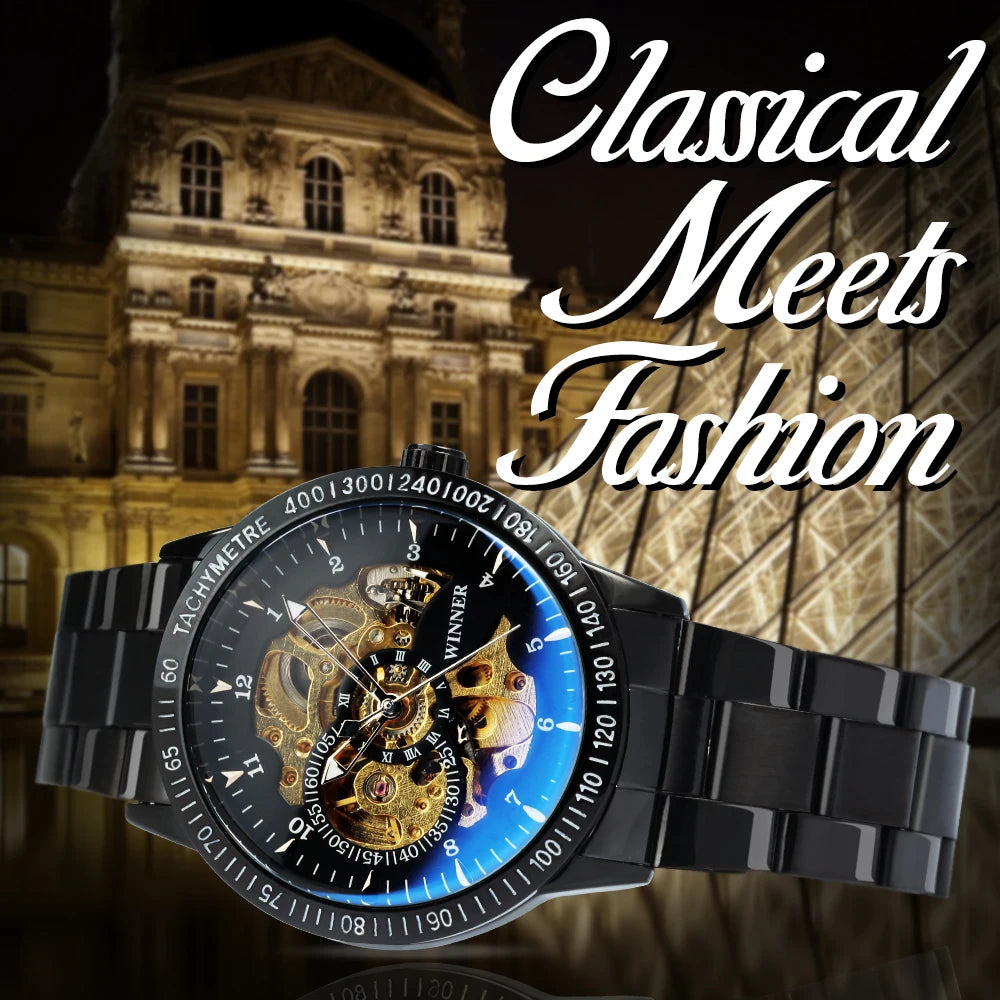 2021 New Winner Luxury Sport Clock Automatic Watch Skeleton Watches Military Men Mechanical Wristwatches Relogio Montre Brand