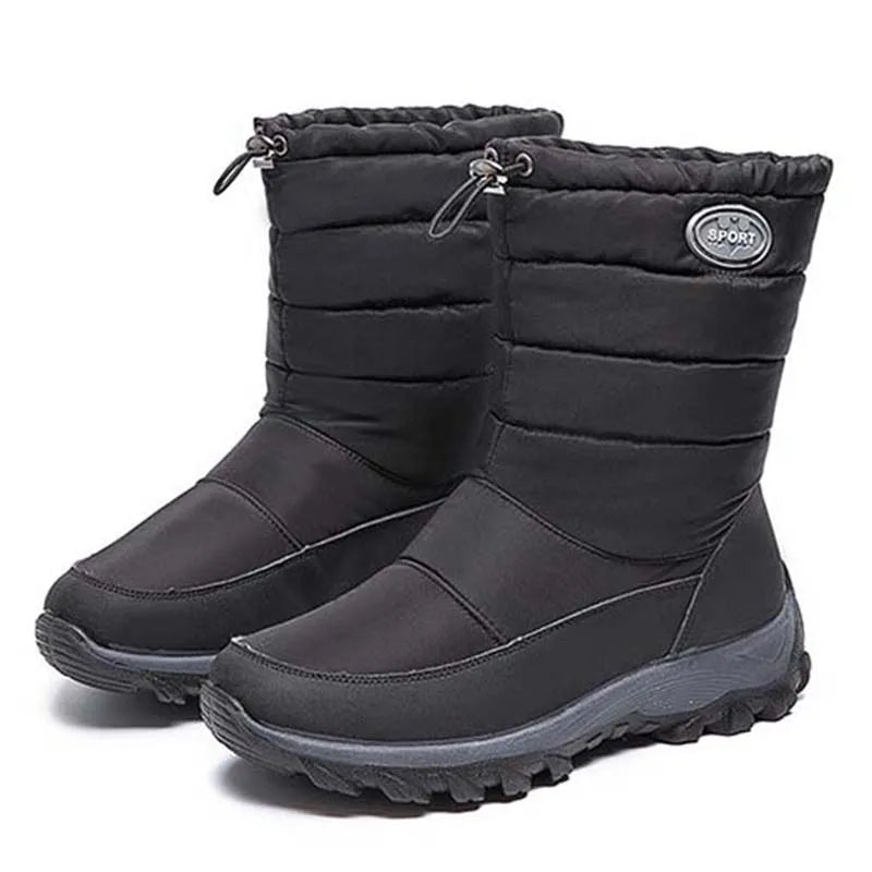 2020 Women's Shoes Waterproof Winter Boots Women Keep Warm Female Elastic Band Platform Boots Fashion Ladies Women's Warm Shoes