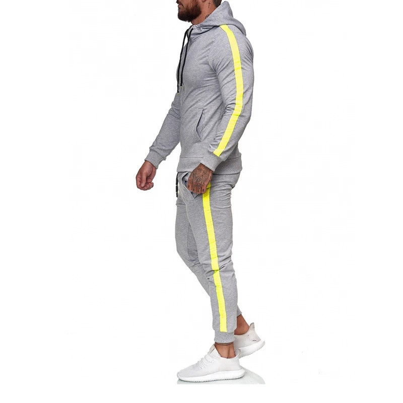 Autumn Running tracksuit men Sweatshirt Sports Set Gym Clothes Men Sport Suit men hoodie Suit Men's hoodie+pants Sets 2 pieces