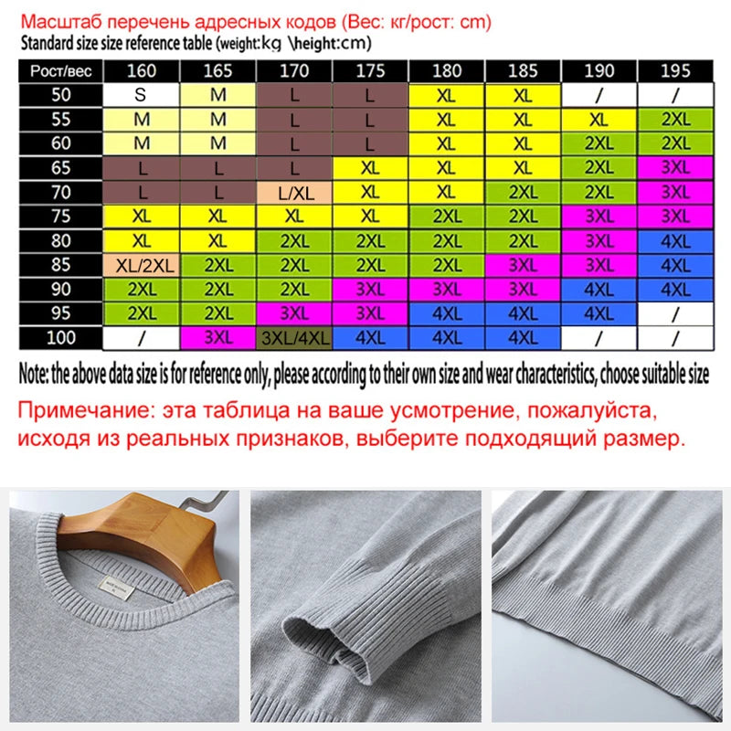 6XL 5XL Plus Size Men Sweaters Pullover Male Solid Cotton Pullovers Underwear Autumn Spring Winter Jersey Slim Sweater Jumper