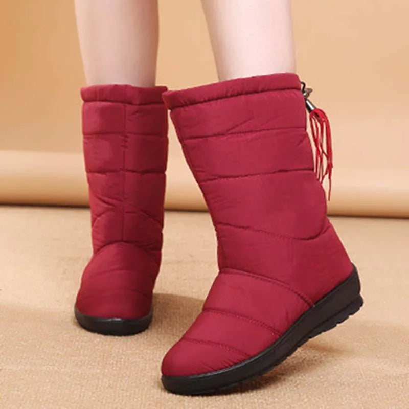 2020 Snow Ankle Boots Women Comfortable Boots For Woman Slip On Tassel Women's Shoes Waterproof Female Shoes Chaussures Femme