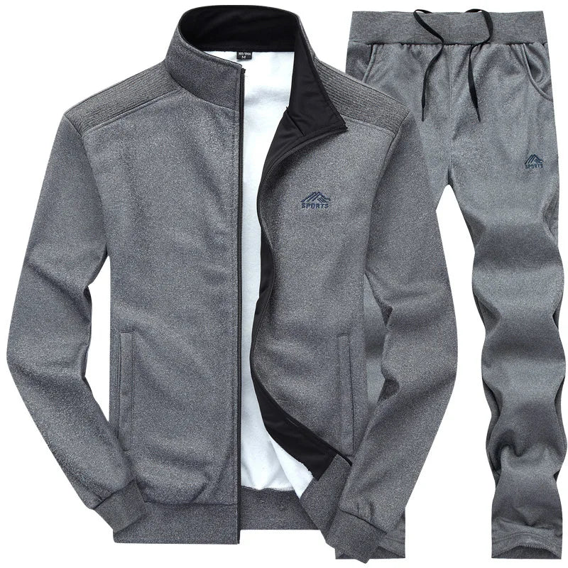 2023 Gym Spring Jacket + Pants Casual Tracksuit Men Sportswear Tracksuits Men Polyester Sweatshirt Sporting Fleece ropa hombre