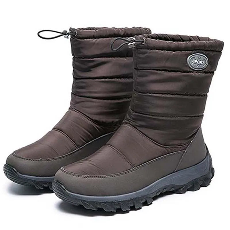 2020 Women's Shoes Waterproof Winter Boots Women Keep Warm Female Elastic Band Platform Boots Fashion Ladies Women's Warm Shoes