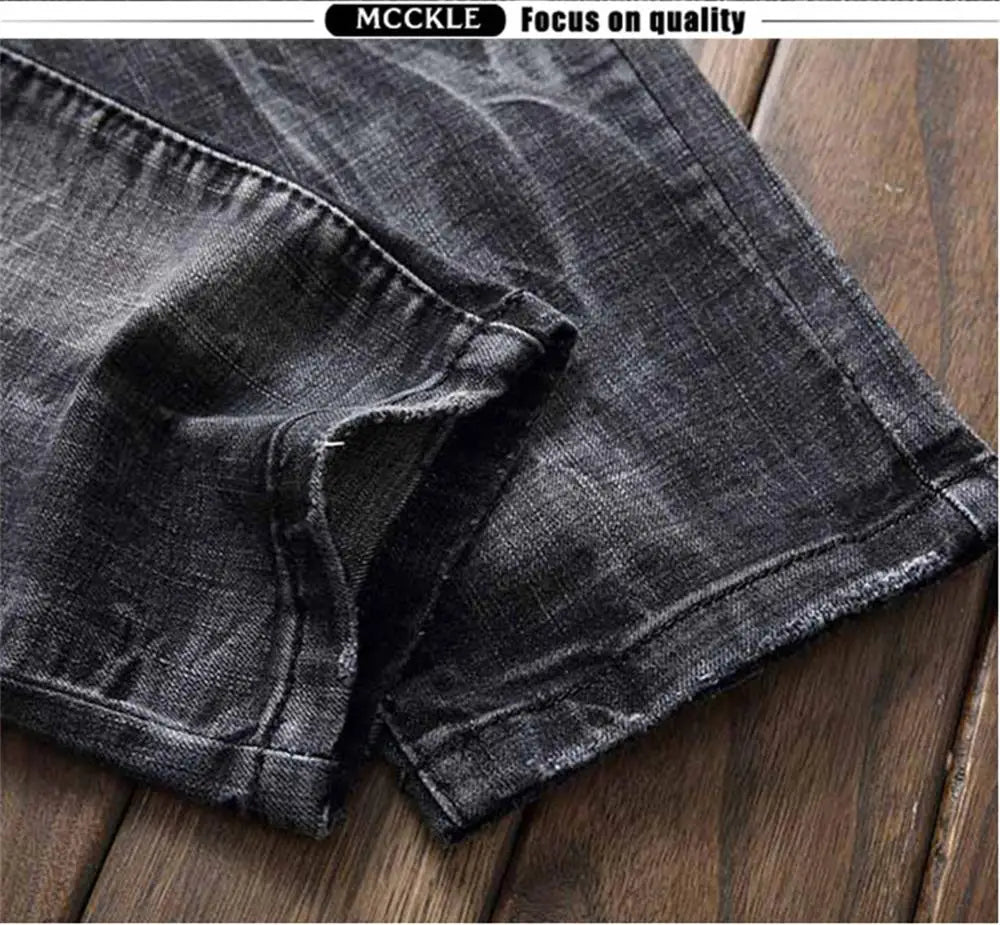 2021 Fashion Hip Hop Patch Men Retro Jeans Knee Rap Hole Zipped Biker Jeans Men Loose Slim Destroyed Torn Ripped Denim Man Jeans