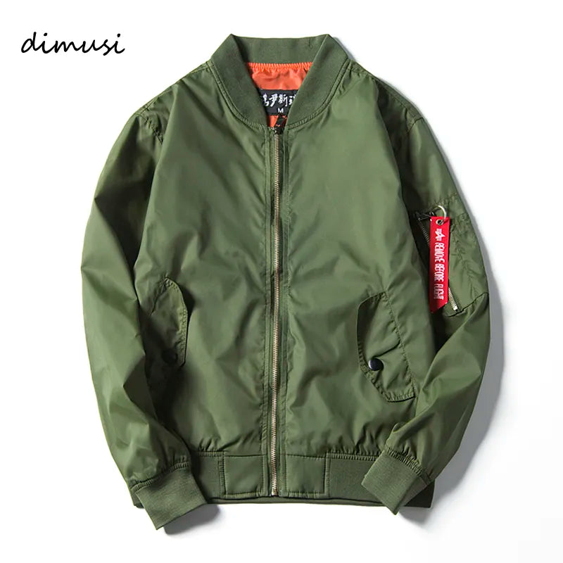 DIMUSI Autumn Bomber Jackets Men Air Force One jacket jaqueta mens causal Amry Pilot bomber jacket polo Jackets mens Clothing