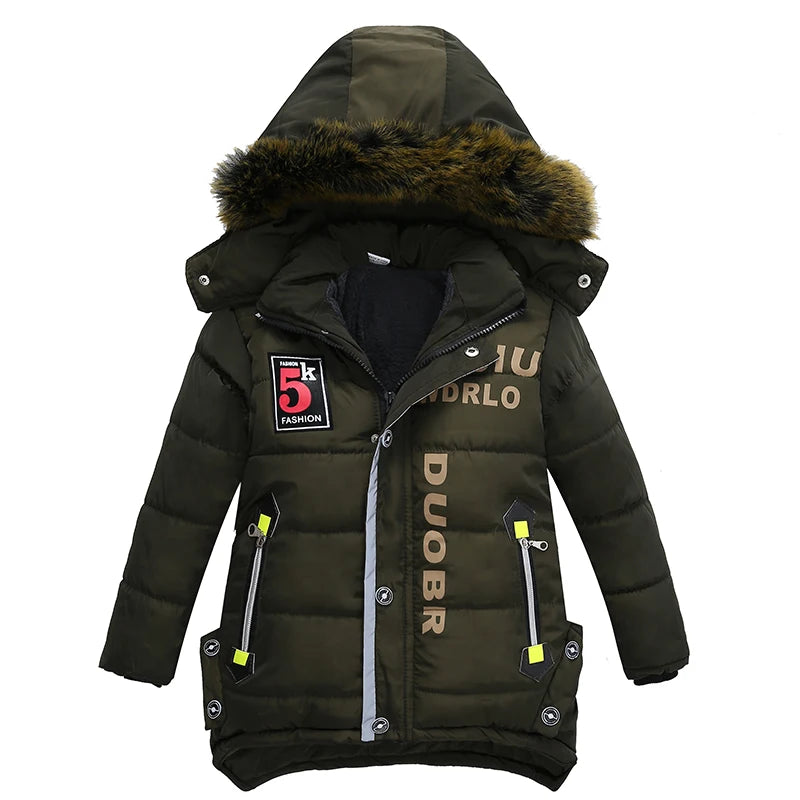 3-6year 2018 Boys Winter coats&Jacket kids Casual jackets Boys thick Winter jacket Boy infant overcoat Coat Kids clothes hooded