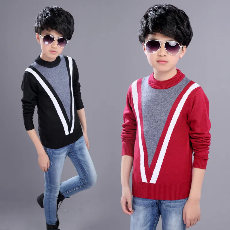 Winter clothing Boy's clothes Round neck pullover Sweater winter Keep warm Kids clothes children's clothing Cotton products