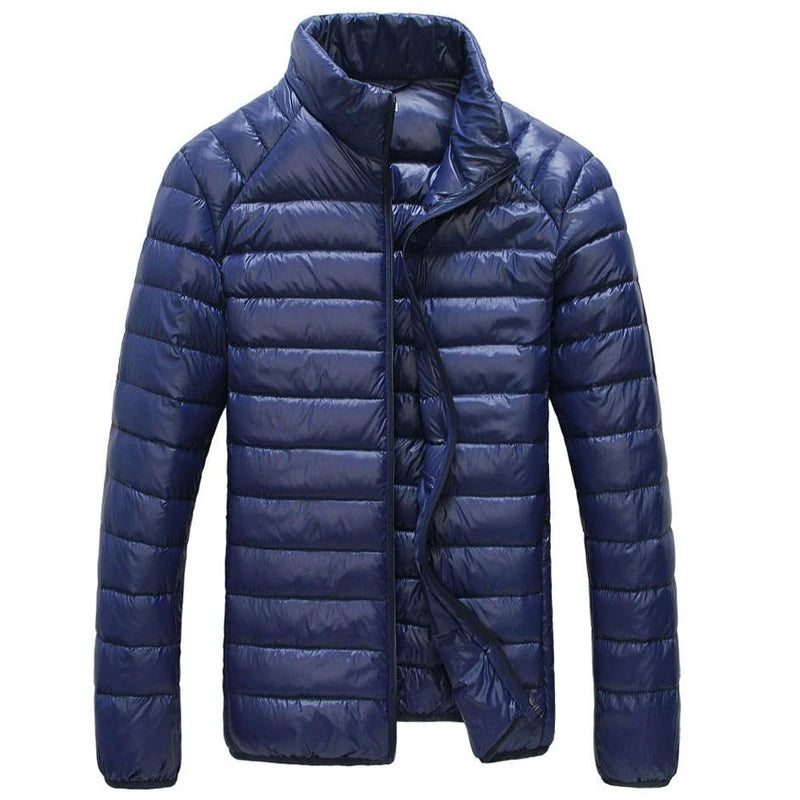 White Duck Down Jacket Men Autumn Winter Ultralight Duck Down Coat Outwear Stand Collar Warm Parkas Casual Windproof Overcoat