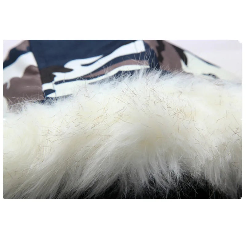 Camouflage Down Parkas Jackets 2023 Men's Parka Hooded Coat Male Fur Collar Parkas Winter Jacket Men Military Down Overcoat