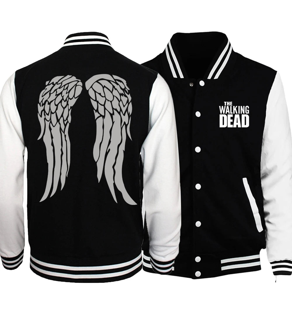 The Walking Dead prinitng baseball uniform 2017 spring autumn new fashion funny clothing brand streetwear casual hoodies man