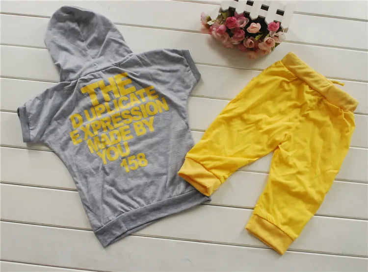 Digital 369 Baby Boys Clothes Sets 2 3 4 years White Kids Sport Suit Pants Children Tracksuits Thin Summer Clothing Suit for boy