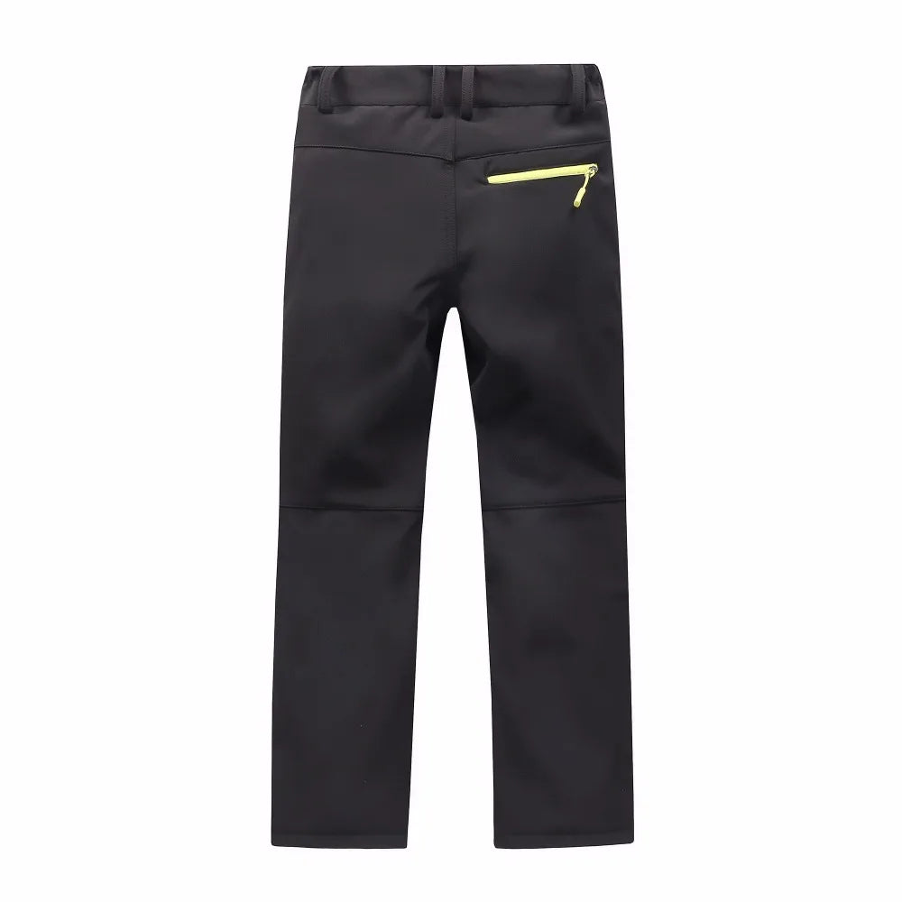 Brand Waterproof Windproof Boys Girls Pants Children Outerwear Warm Trousers Sporty Climbing Trousers For 4-16 Years Old