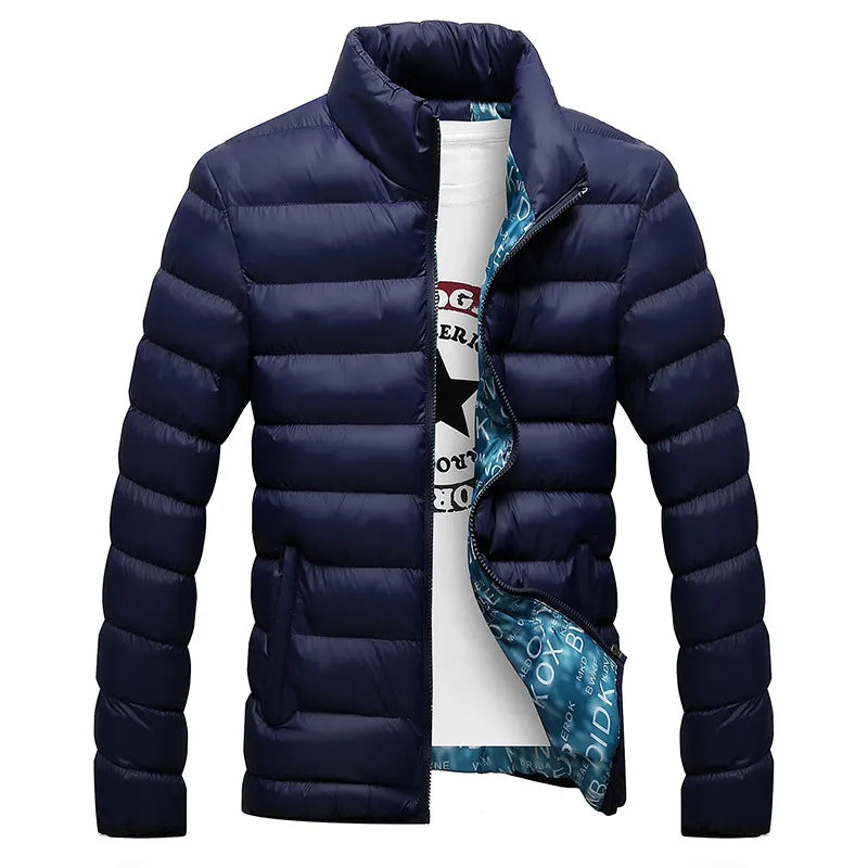 Winter Jacket Men 2023 Fashion Stand Collar Male Parka Jacket Mens Solid Thick Jackets and Coats Man Winter Parkas M-6XL
