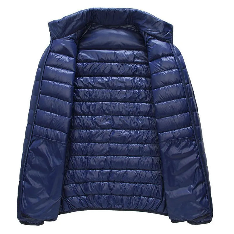 White Duck Down Jacket Men Autumn Winter Ultralight Duck Down Coat Outwear Stand Collar Warm Parkas Casual Windproof Overcoat