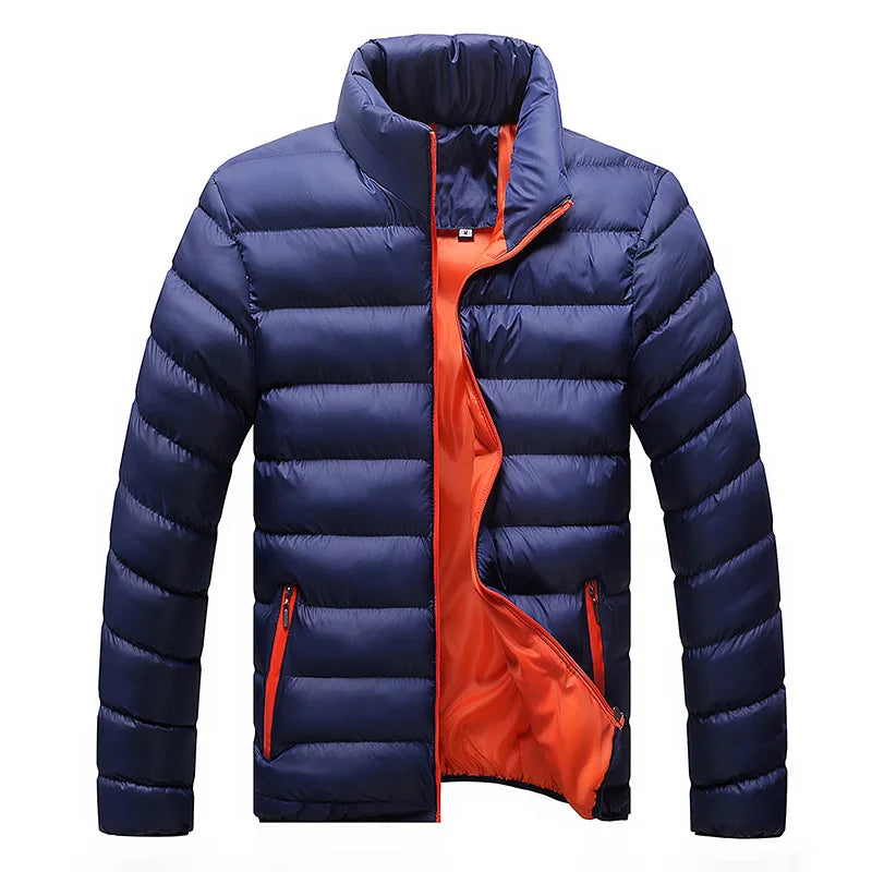 Winter Jacket Men 2023 Fashion Stand Collar Male Parka Jacket Mens Solid Thick Jackets and Coats Man Winter Parkas M-6XL