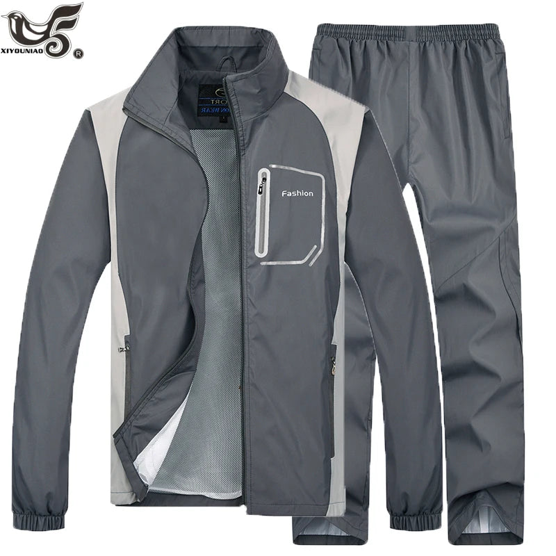 Tracksuit Men Two Piece Clothing Sets Casual Jacket+Pants 2PCS male`s Basketball Track Suit Sportswear Jogging Sweatsuits men
