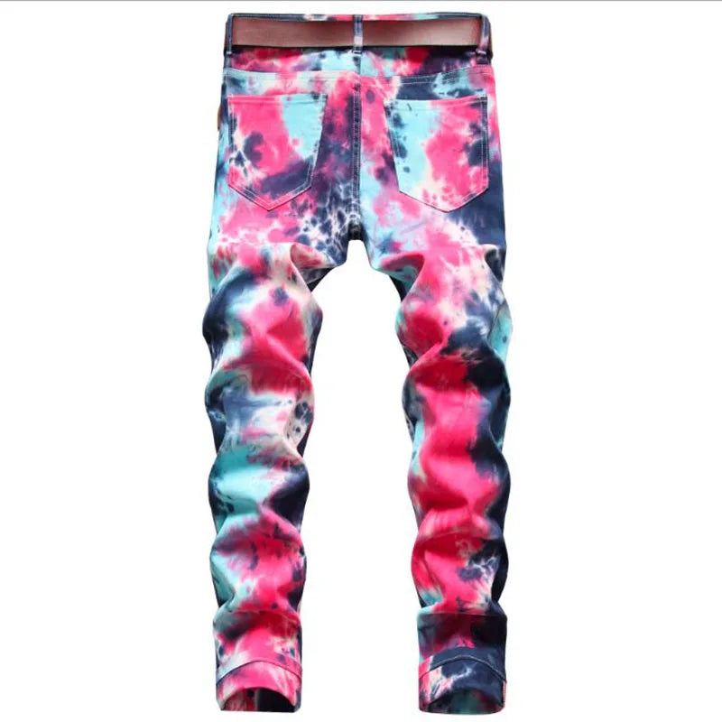 2021 New Colorful Spring Autumn Men Skinny Elastic Jeans Mens Slim Fit Biker Denim Cotton Pants Motorcycle jeans para hombre