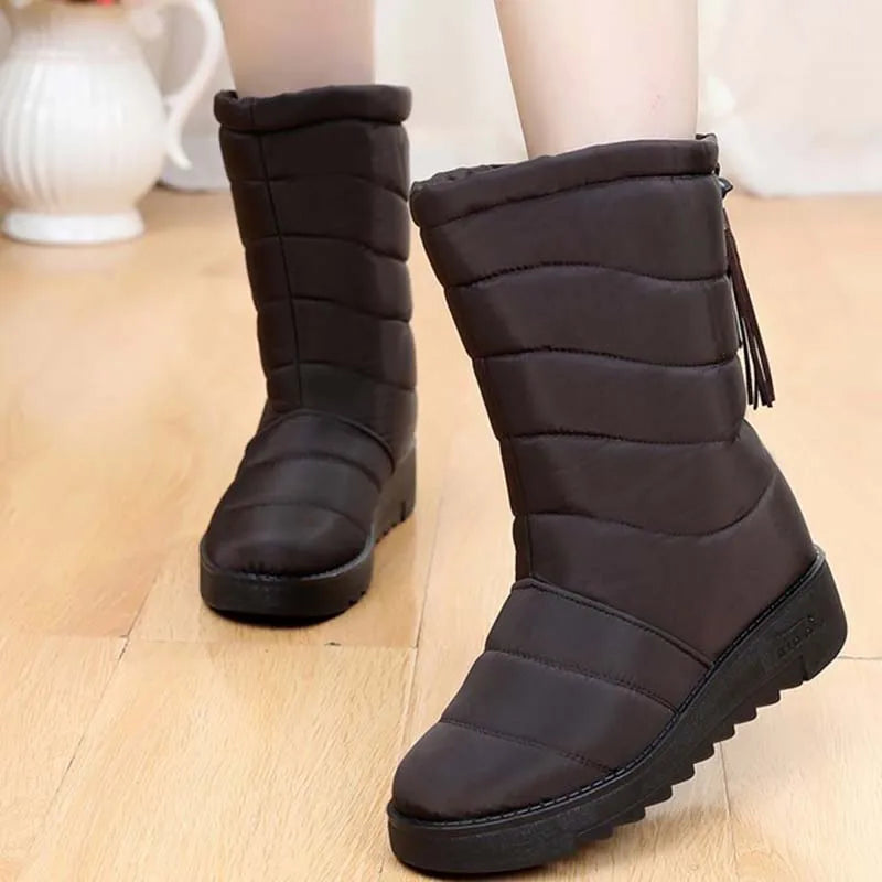 2020 Snow Ankle Boots Women Comfortable Boots For Woman Slip On Tassel Women's Shoes Waterproof Female Shoes Chaussures Femme
