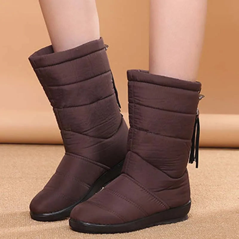 2020 Snow Ankle Boots Women Comfortable Boots For Woman Slip On Tassel Women's Shoes Waterproof Female Shoes Chaussures Femme