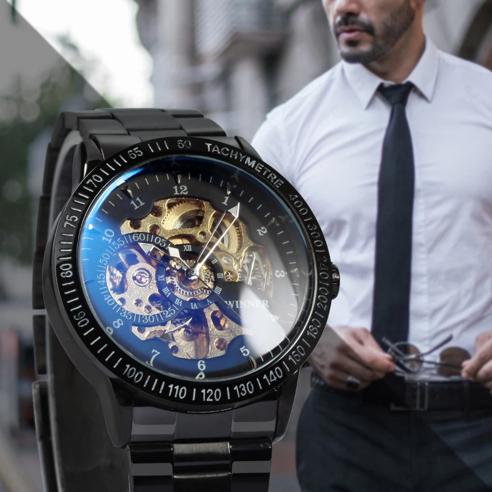 2021 New Winner Luxury Sport Clock Automatic Watch Skeleton Watches Military Men Mechanical Wristwatches Relogio Montre Brand