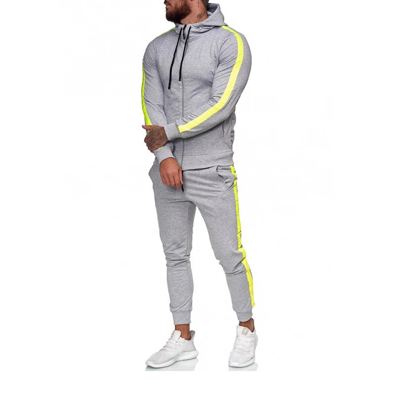 Autumn Running tracksuit men Sweatshirt Sports Set Gym Clothes Men Sport Suit men hoodie Suit Men's hoodie+pants Sets 2 pieces