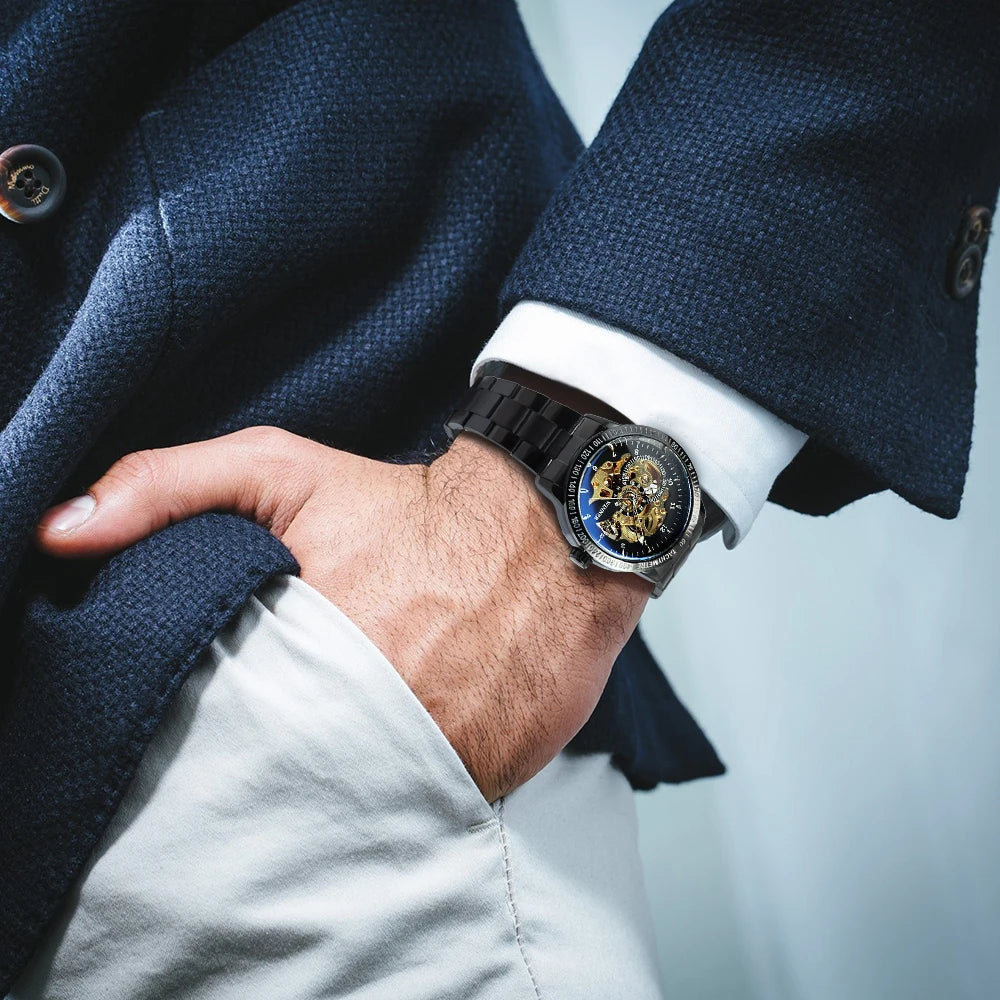 2021 New Winner Luxury Sport Clock Automatic Watch Skeleton Watches Military Men Mechanical Wristwatches Relogio Montre Brand