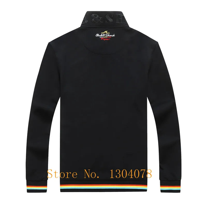Tace & Shark Brand Tracksuits Men 95% Cotton+5% Spandex Zipper Hoodies Sweatpants Tracksuit Husband Sweatshirt Sportswear