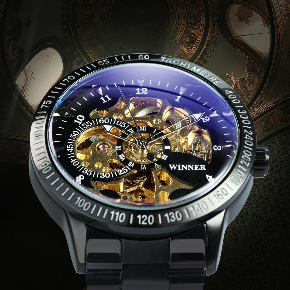 2021 New Winner Luxury Sport Clock Automatic Watch Skeleton Watches Military Men Mechanical Wristwatches Relogio Montre Brand