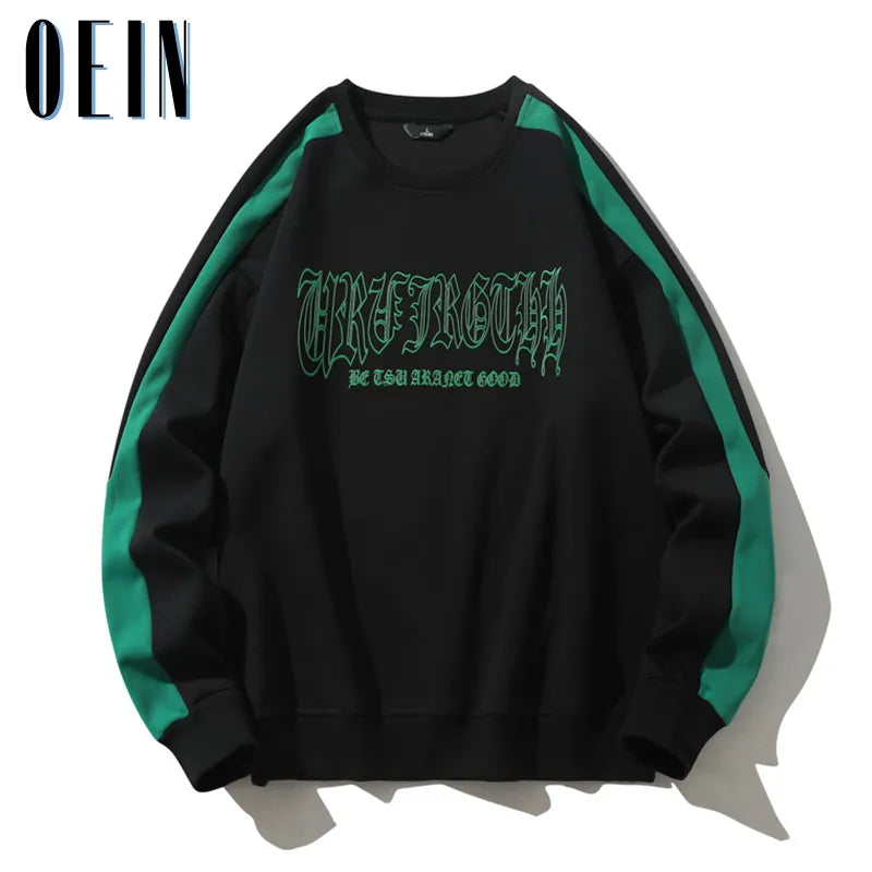Autumn Fashion Hip Hop Men Casual Sweatshirt Hoodie Harajuku Streetwear Pullover Male Patchwork Loose Long Sleeve O-Neck Hoodies