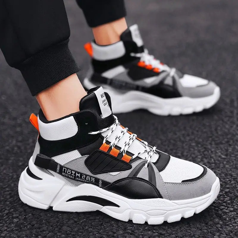Shoes Men Plush Warm High Top Lace-up Snow Boots Mens Fashion Sneakers Platform Casual Winter Shoes Male Outdoor Shoes