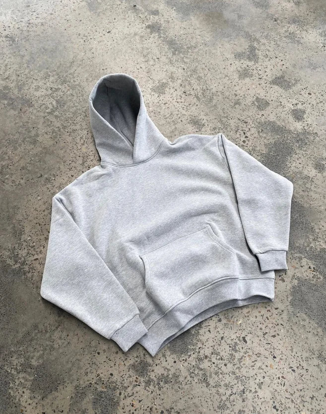 American high street casual sports couple suit autumn solid color hooded sweatshirt loose sweatpants daily home commuting hoodie
