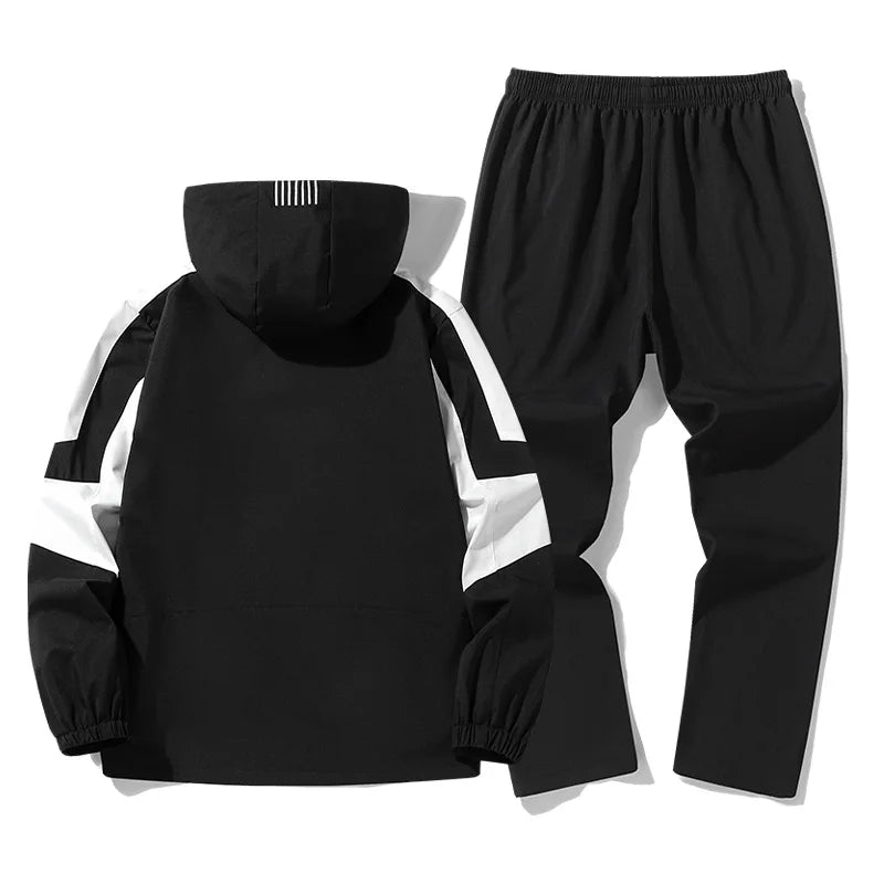 2023 Fashion 2 Pieces Sets Mens Cargo Zipper Tracksuit With Pockets Military Jackets And Fit Elastic Waist Pants Track Suit