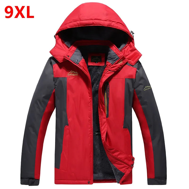 9XL Winter jackets pourpoint XL Plus size windproof coat Waterproof Fleece thickening Big yards Warmth thick coat 7XL 8XL 6XL