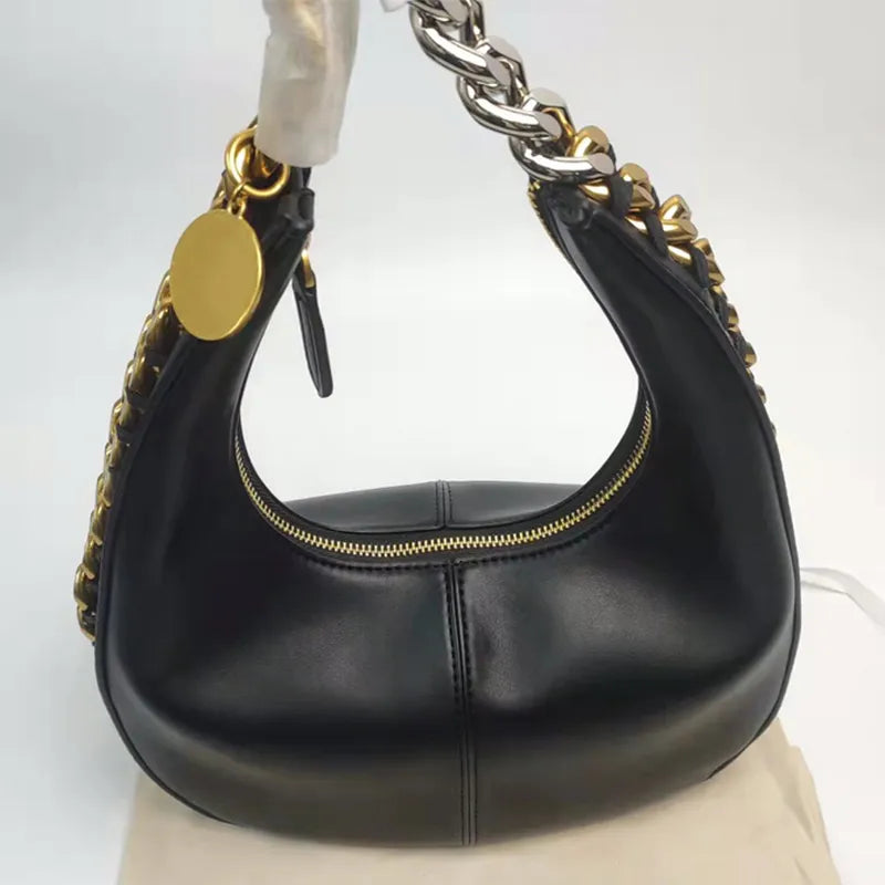 2022 TOP Leather Shoulder Bag Women's Fashion Armpit Bag Large Chain Hand Woven Handbag Large Capacity Handbag Ladies Purse