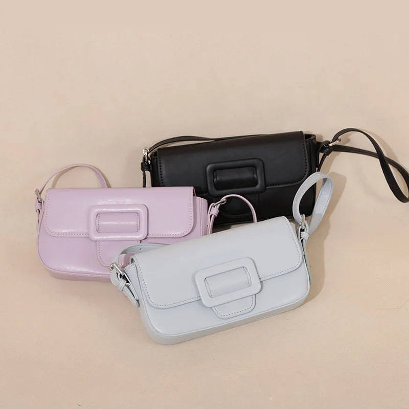 Coolcept 2023 New Women's Bags High Quality Street Style Armpit Shoulder Bag Fashion Buckle Casual Zipper Handbag Candy Color