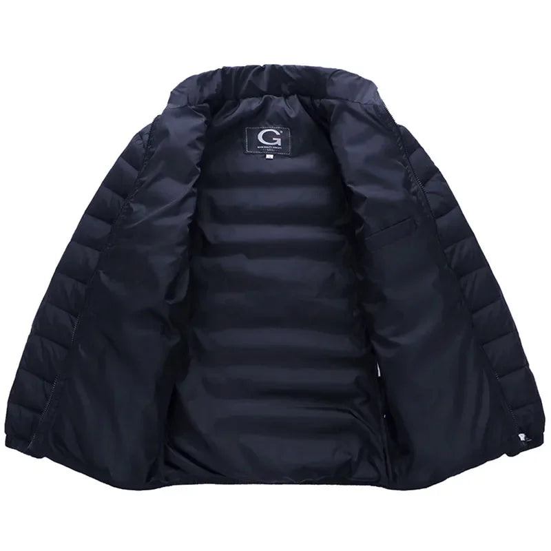 Big Size 2021 White Duck Down Men's Winter Jacket Ultralight Down Jacket Casual Outerwear Snow Warm Fur Collar Brand Coat Parkas