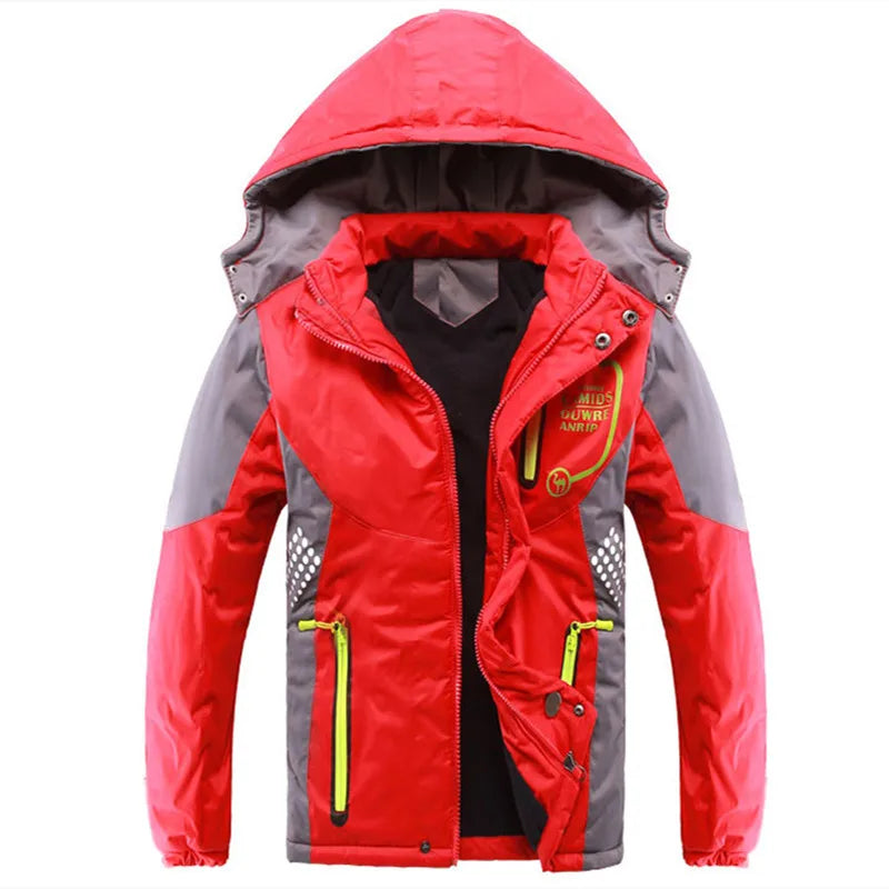 Children Outerwear Warm Coat Sporty Kids Clothes Waterproof Windproof Thicken Boys Girls Cotton-Padded Jackets Autumn and Winter