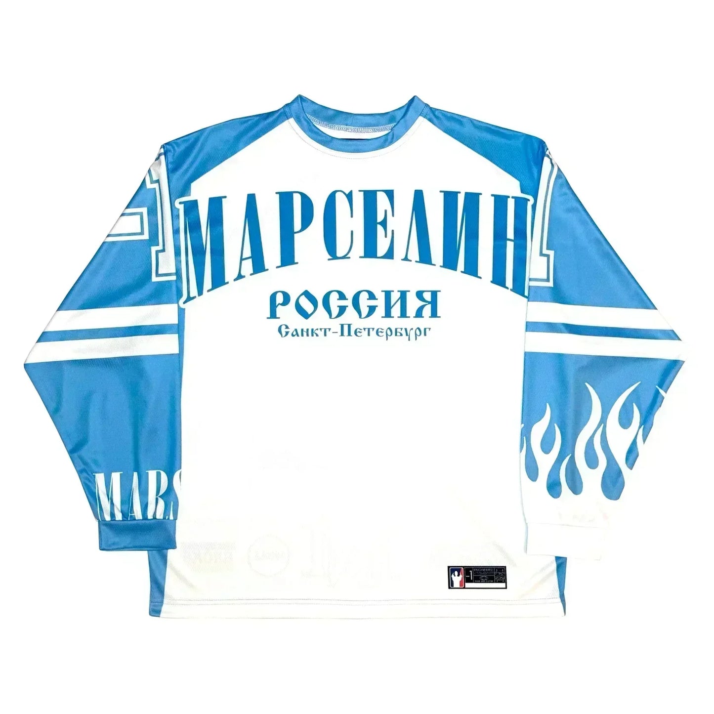 Y2k марселин Jersey Long Sleeves T-shirt Harajuku Vintage Streetwear Casual Baseball Jersey Casual Top Oversized Women Clothing